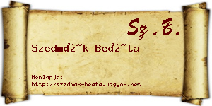 Szedmák Beáta névjegykártya